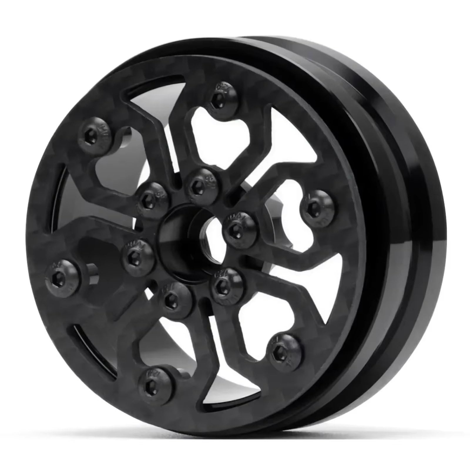 1,9 Beadlocks Carbono para Axial para SCX10 para Bronco D90 1/10 | Llantas livianas carbono aluminio reducen inercia dirección marca alineación instalación reparación Repuesto