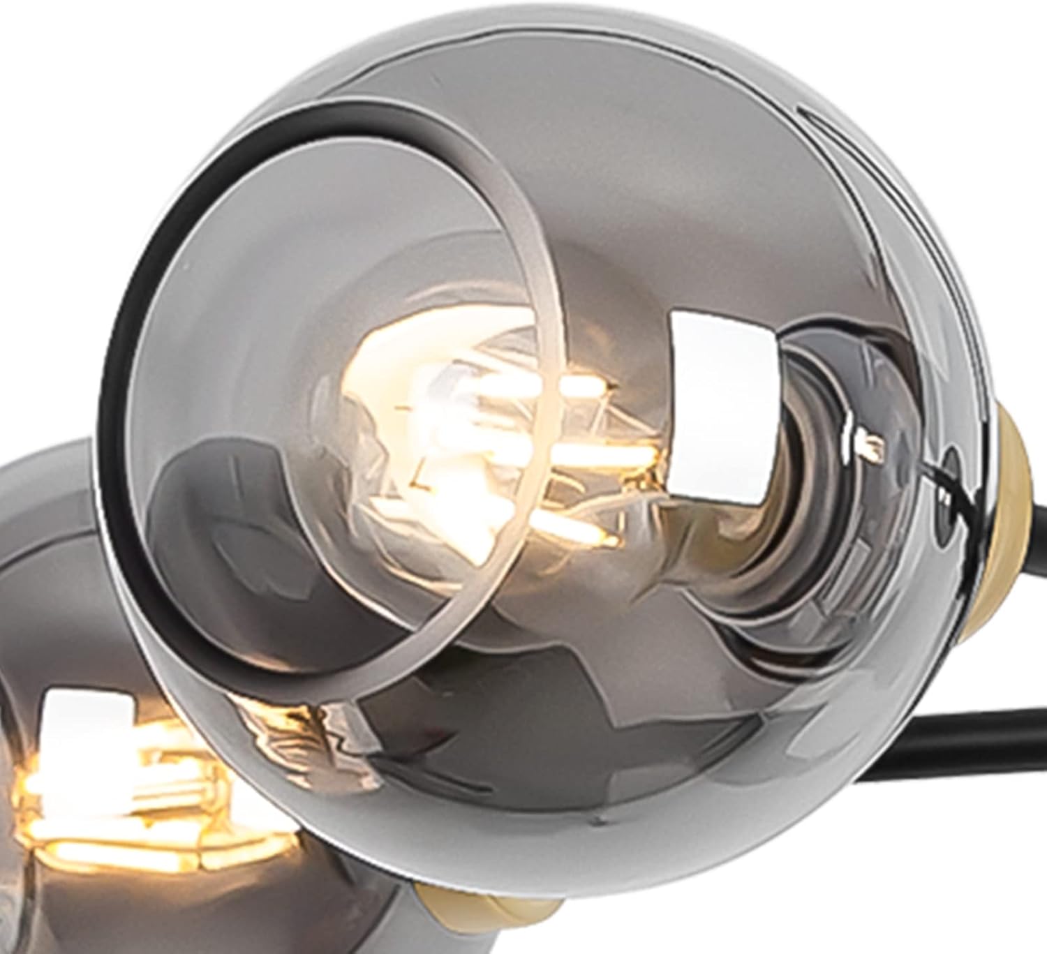 Yolsunes Lighting Fixture Replacement Globes Top Opening Smokey Black