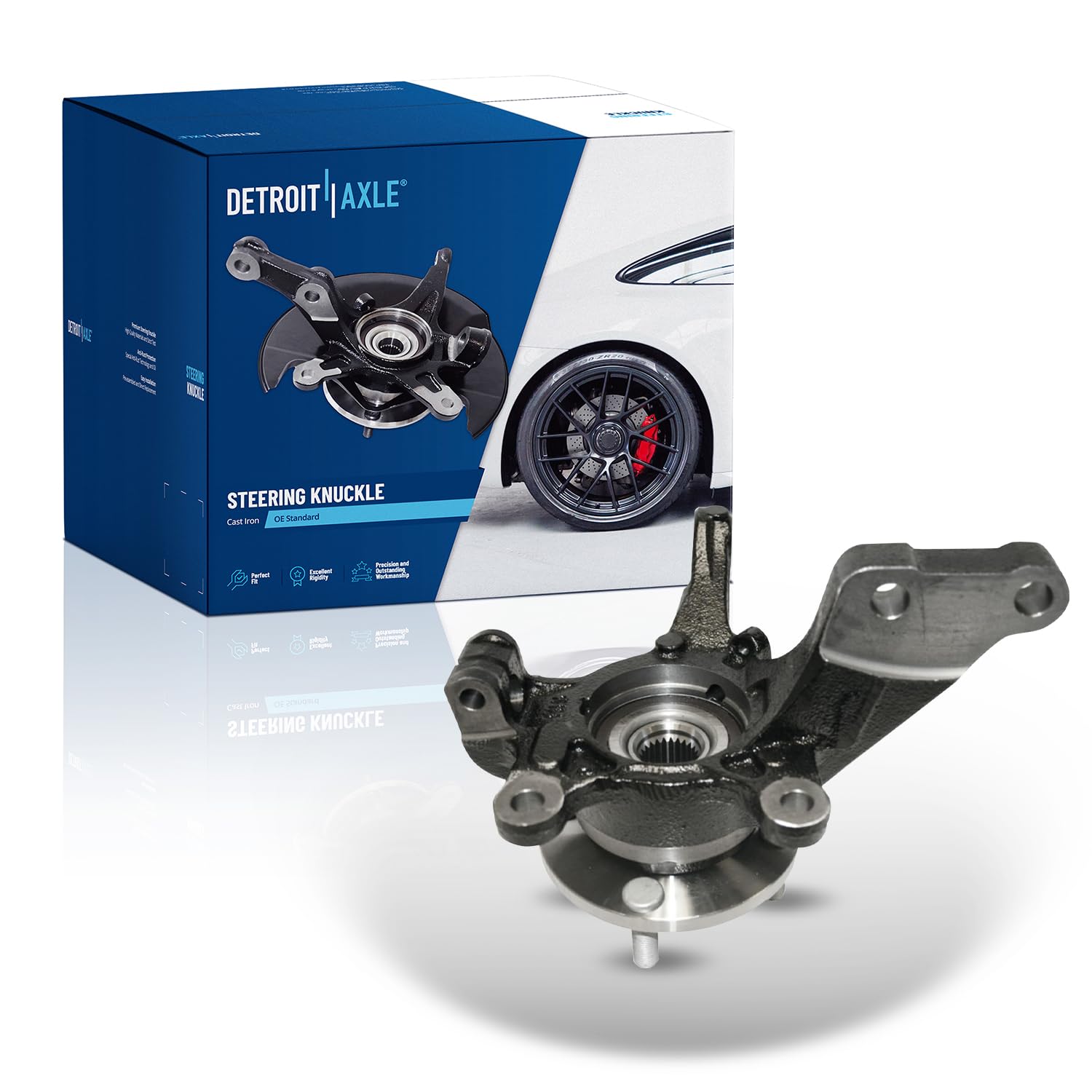 Detroit Axle - Front Left Steering Knuckle Wheel Bearing Hub for 13-19 Note