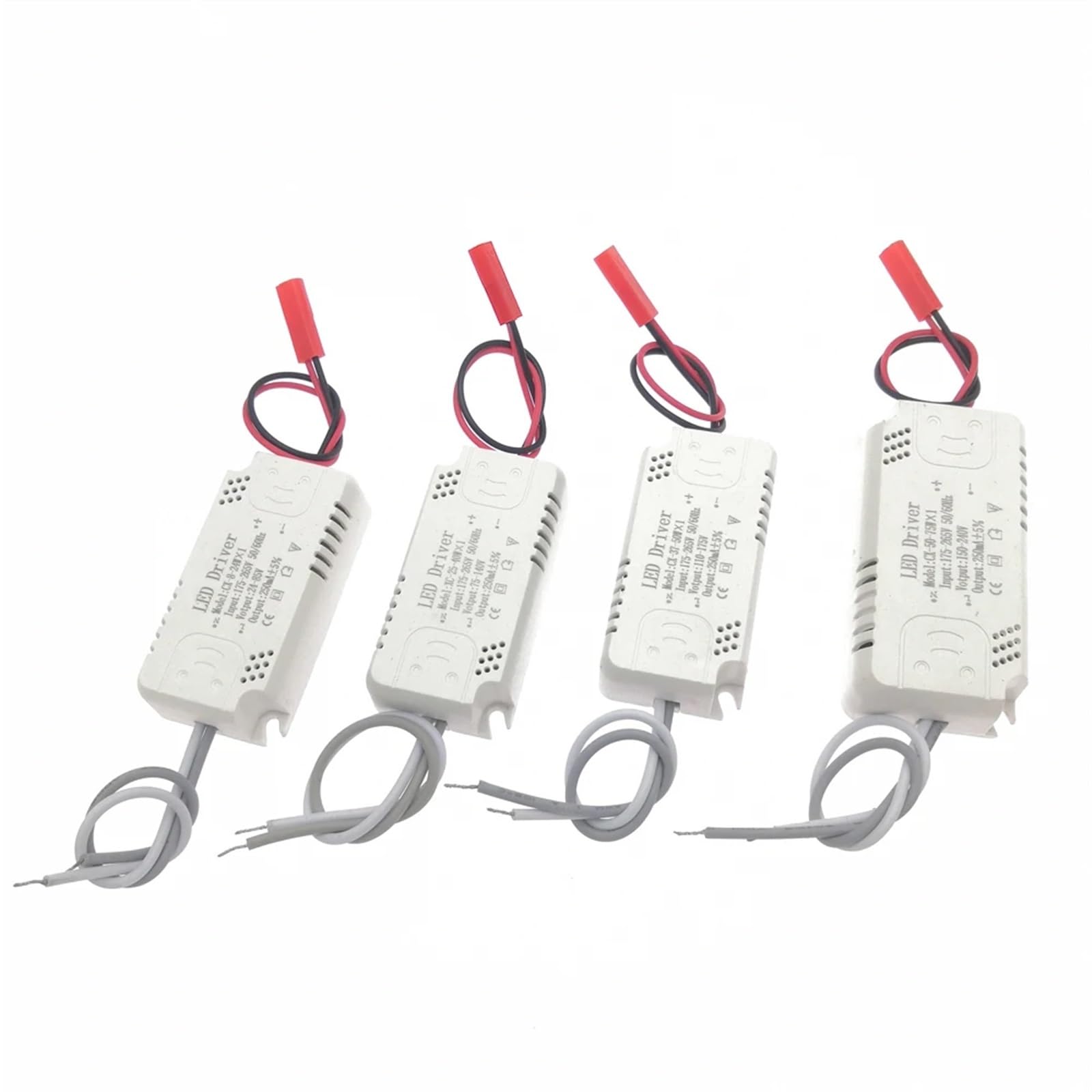 Sterownik zasilania LED 250 mA, 5-10 sztuk, 8-24 x 1 W 25-40 x 1 W 37-50 x 1 W 50-75 x 1 W 220 V, oświetlenie do elastycznej taśmy i żyrandoli (25-40 x 1 W, 10 sztuk)