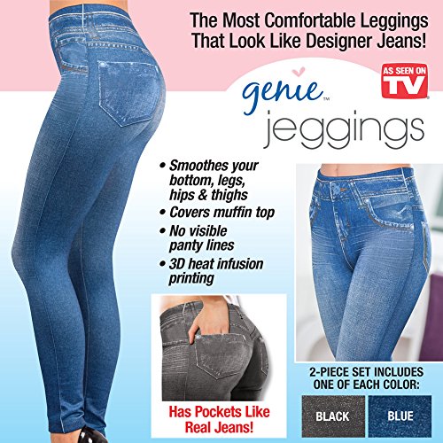 Amazon.com: Slim Jeggings Leggings Conjunto de 2 colores azul negro  grande/XL : Belleza y Cuidado Personal