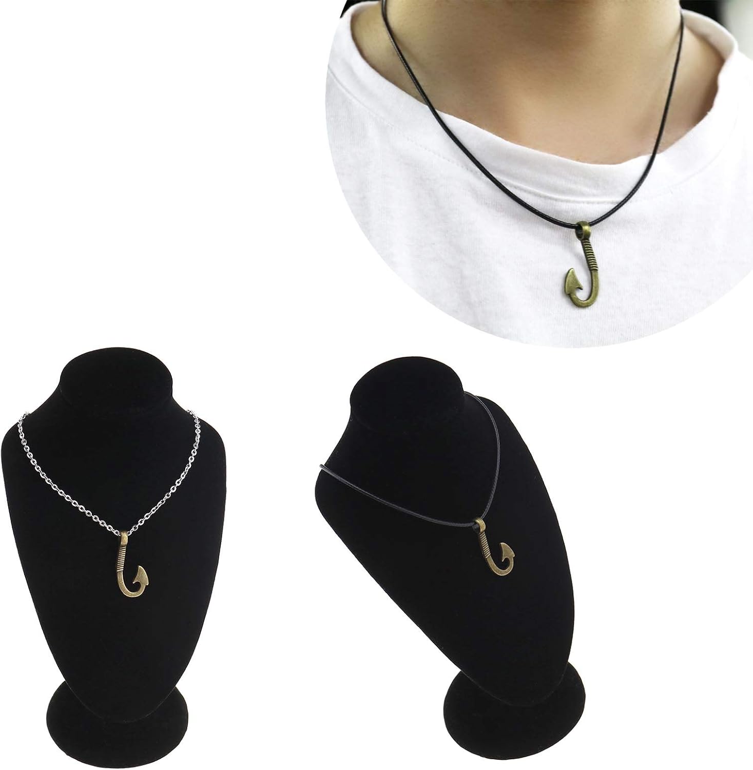 Create idea 50pcs Alloy 30mm Bronze Fishhook Pendant DIY Accessories for Necklaces Bracelets Jewelry Making Findings Accessories - Image 4