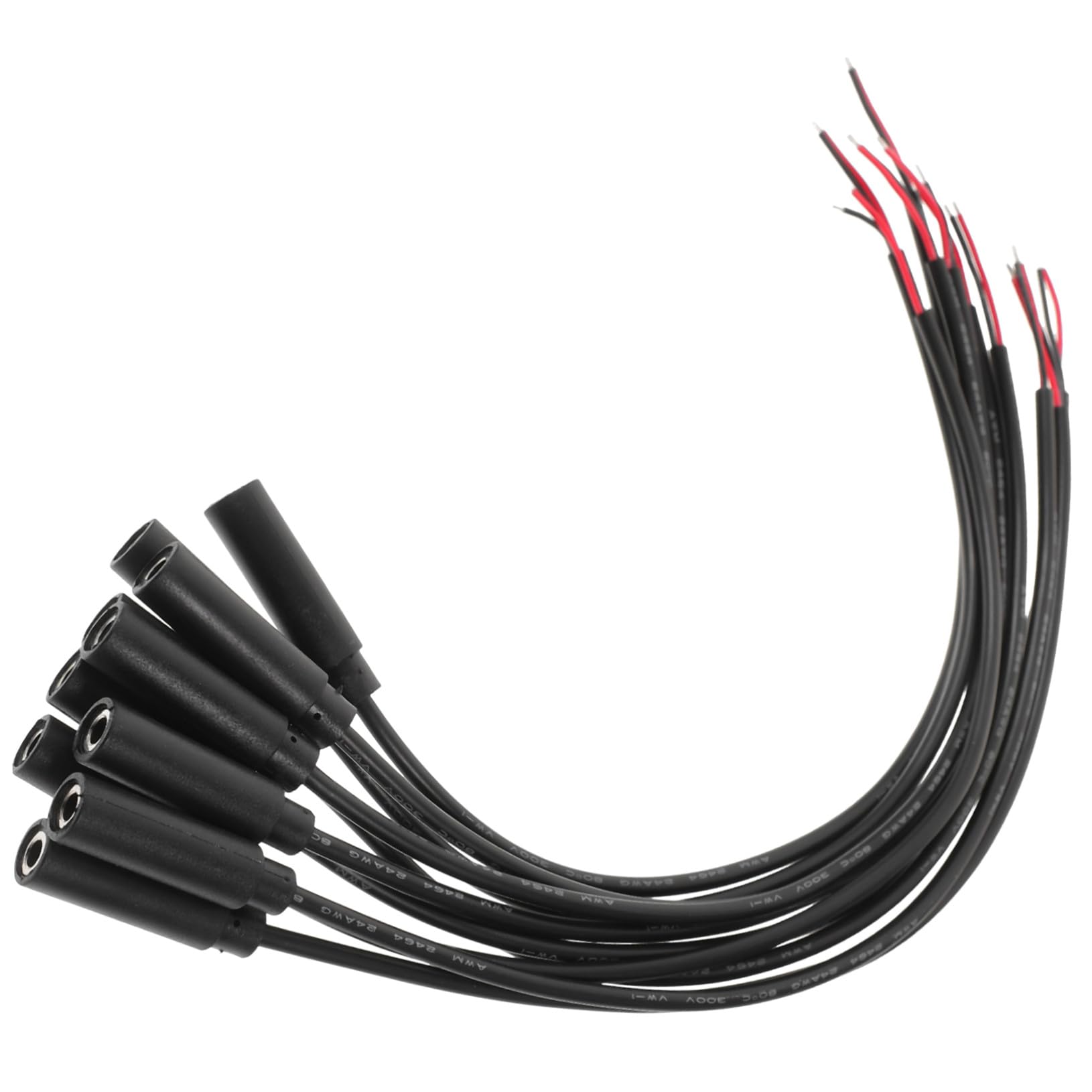 iplusmile 5 Sätze Audioleitung Ohr Mikrofonkabel Stecker Offen Audio- Für Handykabel Speaker Cables Headphone Cable Lautsprecher Kopfhörerkabel Kopfhöreranschlusskabel Aux Black 10 Stück * 5