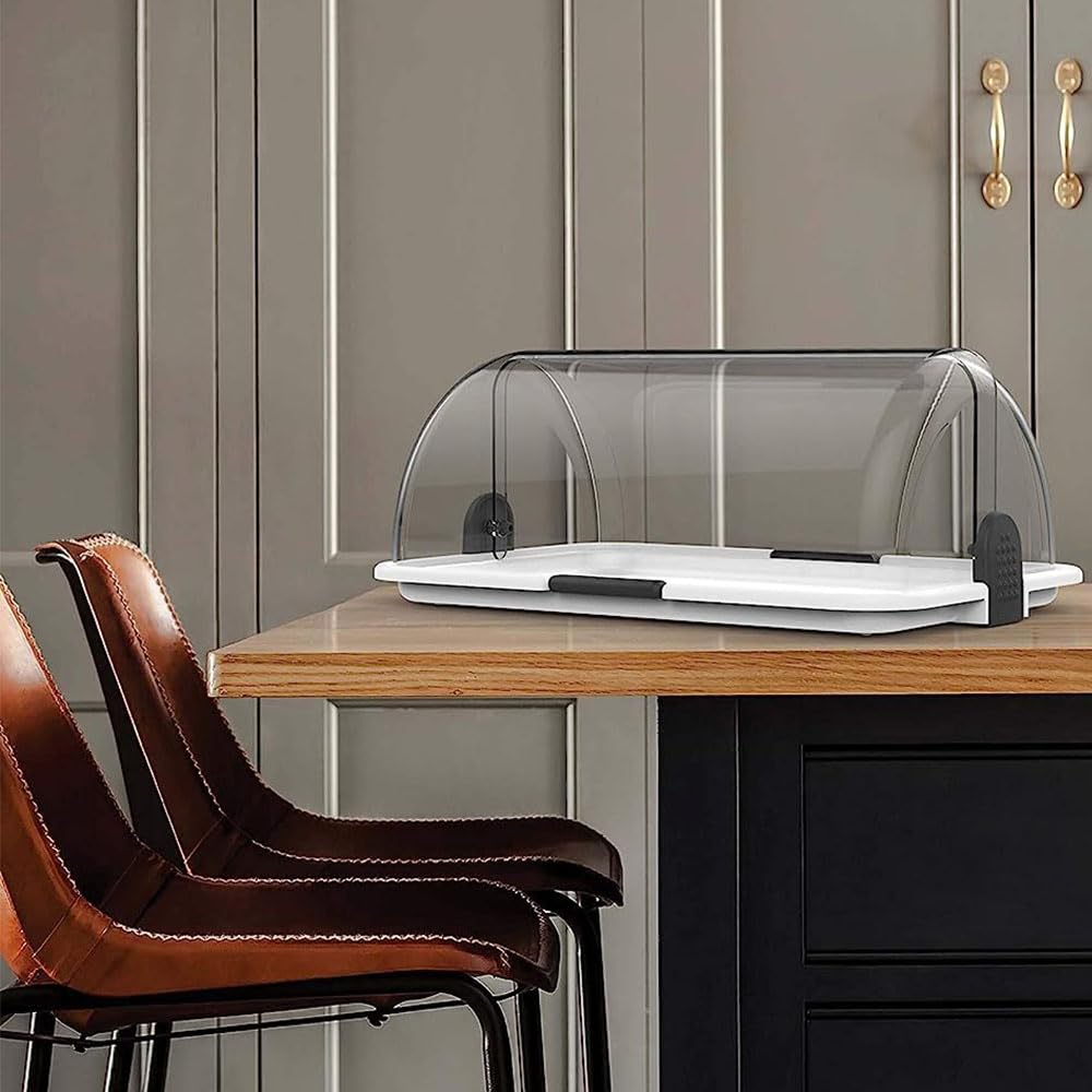 Vetrinetta vassoio a servire da banco H14xL30xP20 espositore bianca per bar porta brioche cornetti dolci pane gelateria ristorante pub doppia apertura