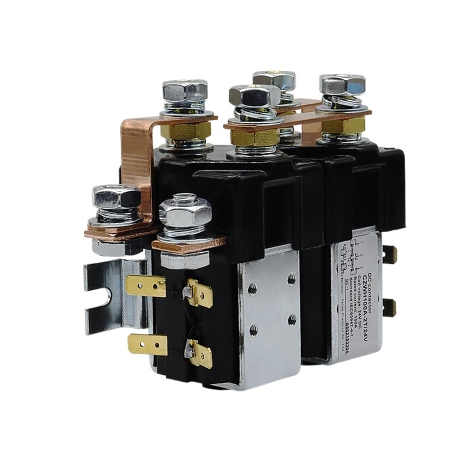 Contact de commutation à double bobine 24v dc contacteur 100A