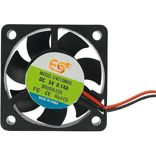 Electronic Spices Mini 4010 1.55 Inch (40x40x10mm) Brushless 5v Dc Exhaust Cooling Fan Single Piece