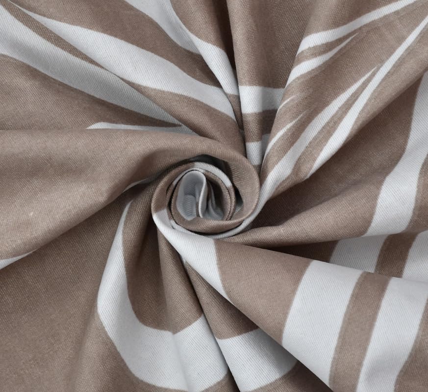 Image of Glace Cotton 160TC Prime Collection King Size Elastic Fitted Double Bedsheet with 2 Pillow Covers - (Brown4)