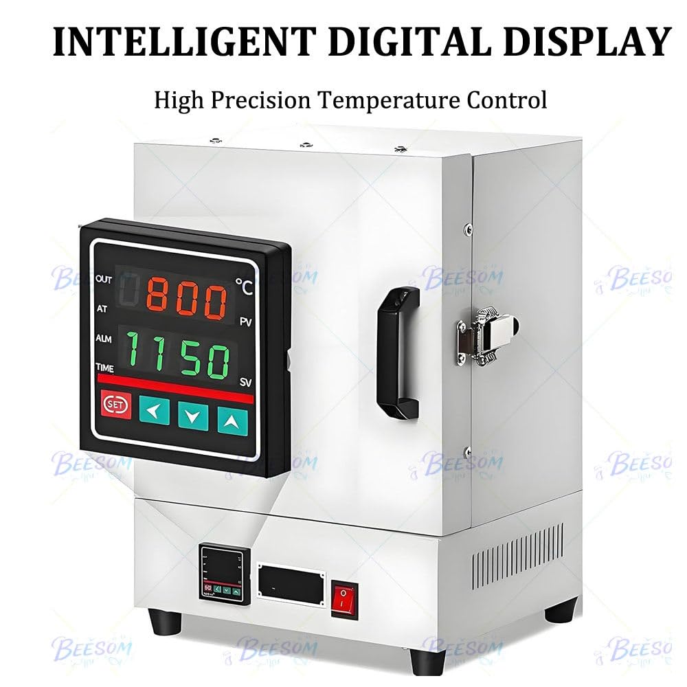 Horno Ceramica 2000w,Horno Mufla Eléctrico De Resistencia,1150°c Alta Temperatura,para Tratamiento Joyas,Vocción Cerámica Y Laboratorio