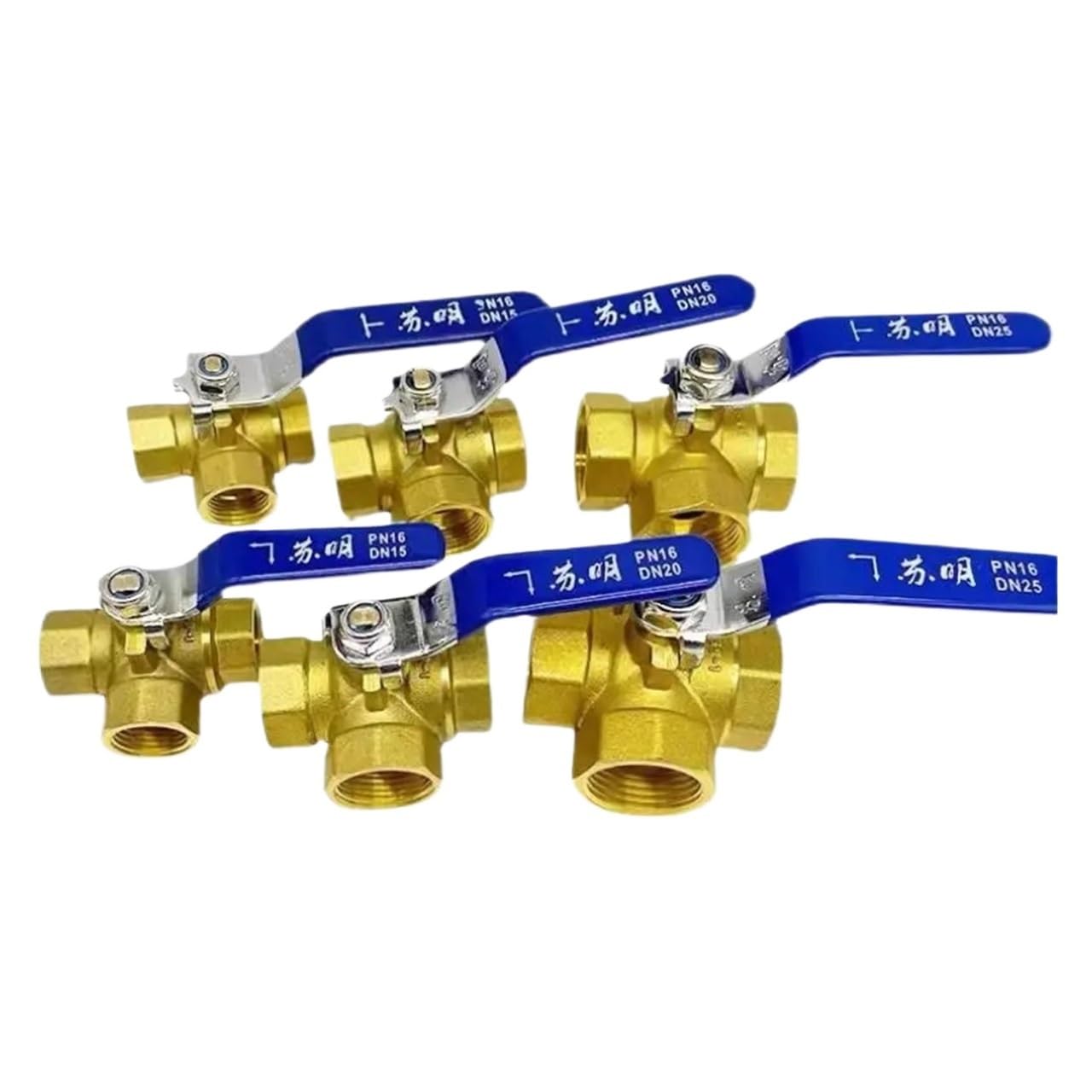 Adaptador esférico del tanque de agua, Adaptador de conector de válvula de bola de latón de tres vías, puerto completo de hilo femenino BSP de 1/4 ", 3/8", 1/2 ", 3/4", 1 ", for agua, aceite, aire y G
