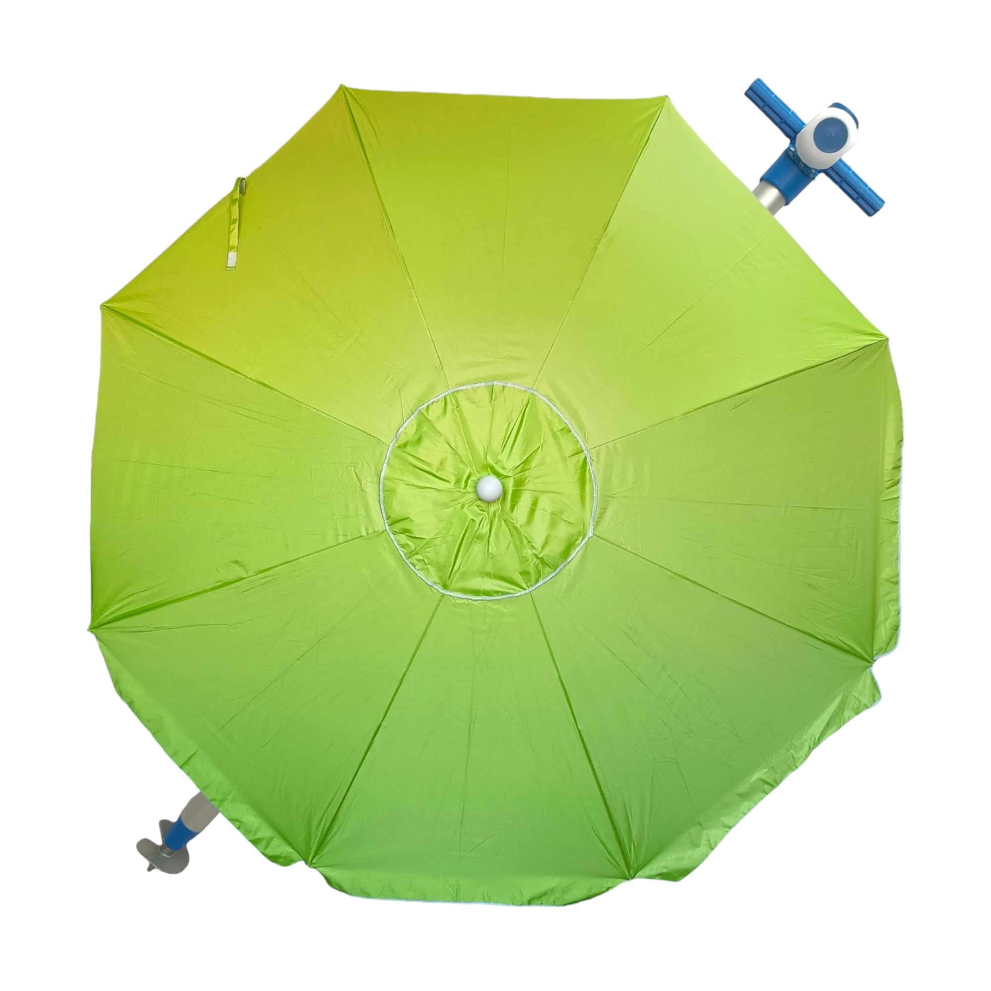 Pincho Sombrilla Playa Grande Ø240 cm, antiviento hasta 35km/h, protección UV 50, Materiales de Calidad, Tubo de Aluminio, 8 Varillas de Fibra de Vidrio, Palo reclinable, Incluye Bolsa de Transporte