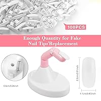 Vista 4 de Dedos de práctica para uñas acrílicas, dedos falsos movibles flexibles para practicar uñas postizas, 1 práctica de dedo rosa ajustable, 1 base