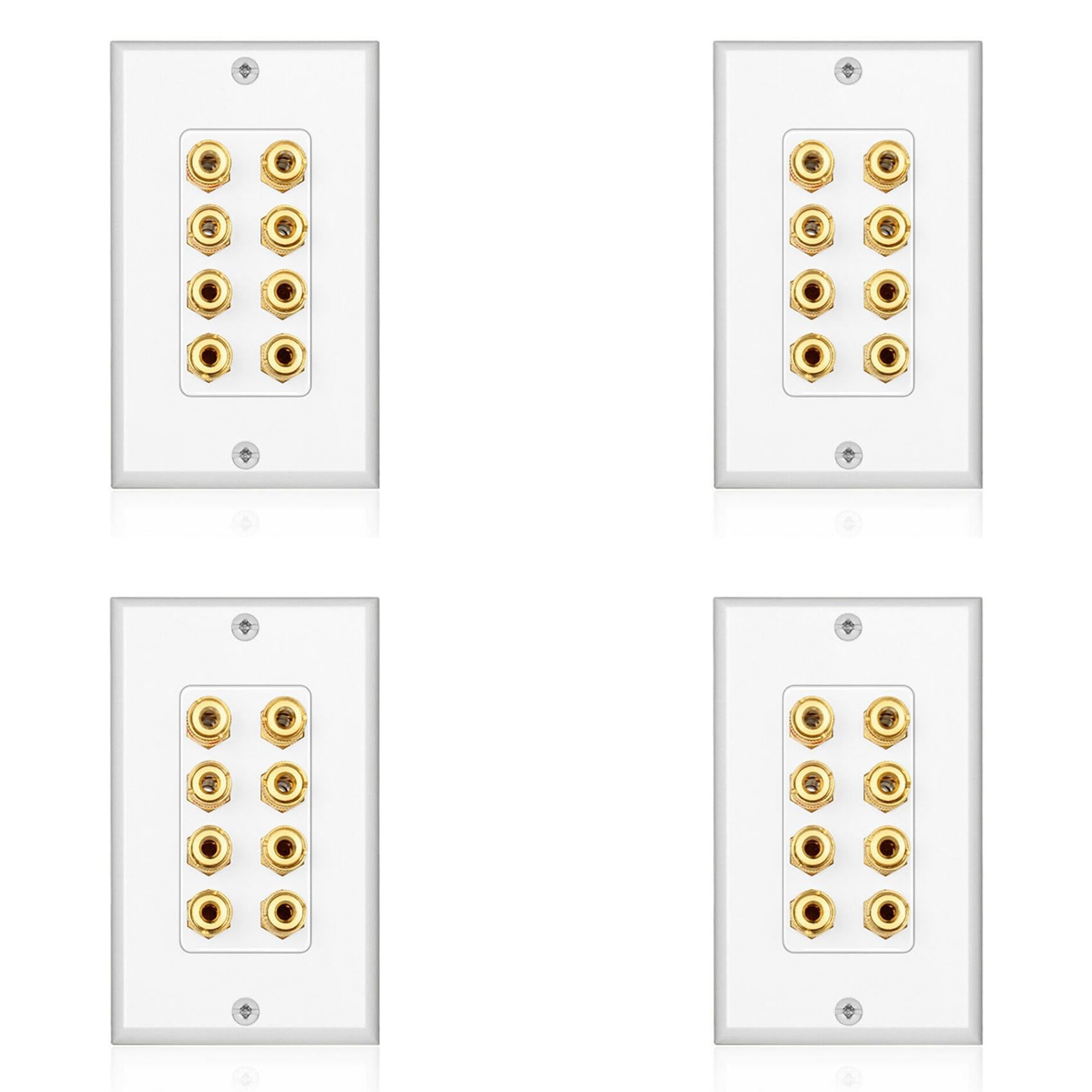 4X Płyta Ścienna do Głośników z 8 Słupkami Płyta Ścienna do Domowego Panel Audio na 4 Głośniki