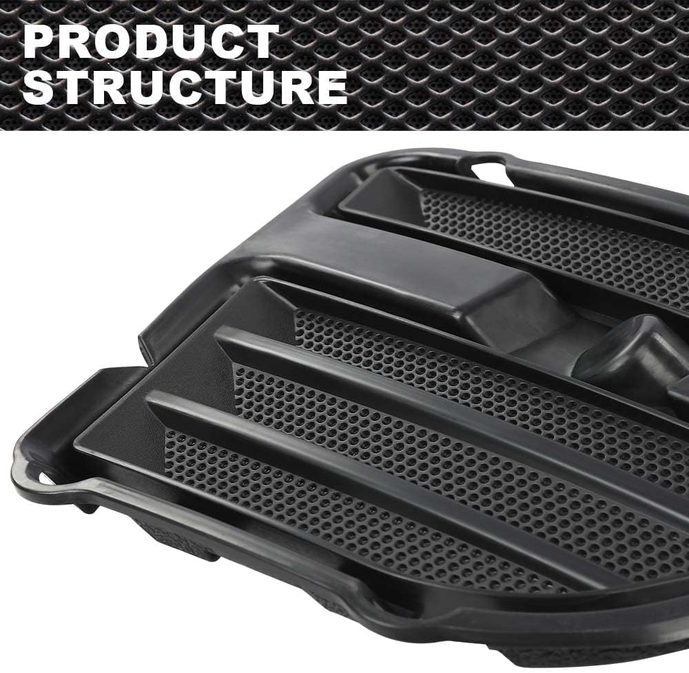CNNELL Fog Light Cover Set Compatible with Ford Mustang 2013 2014 Driver & Passenger Side Fog Lamps DR3Z17E810AA DR3Z17E811AA FO1039134