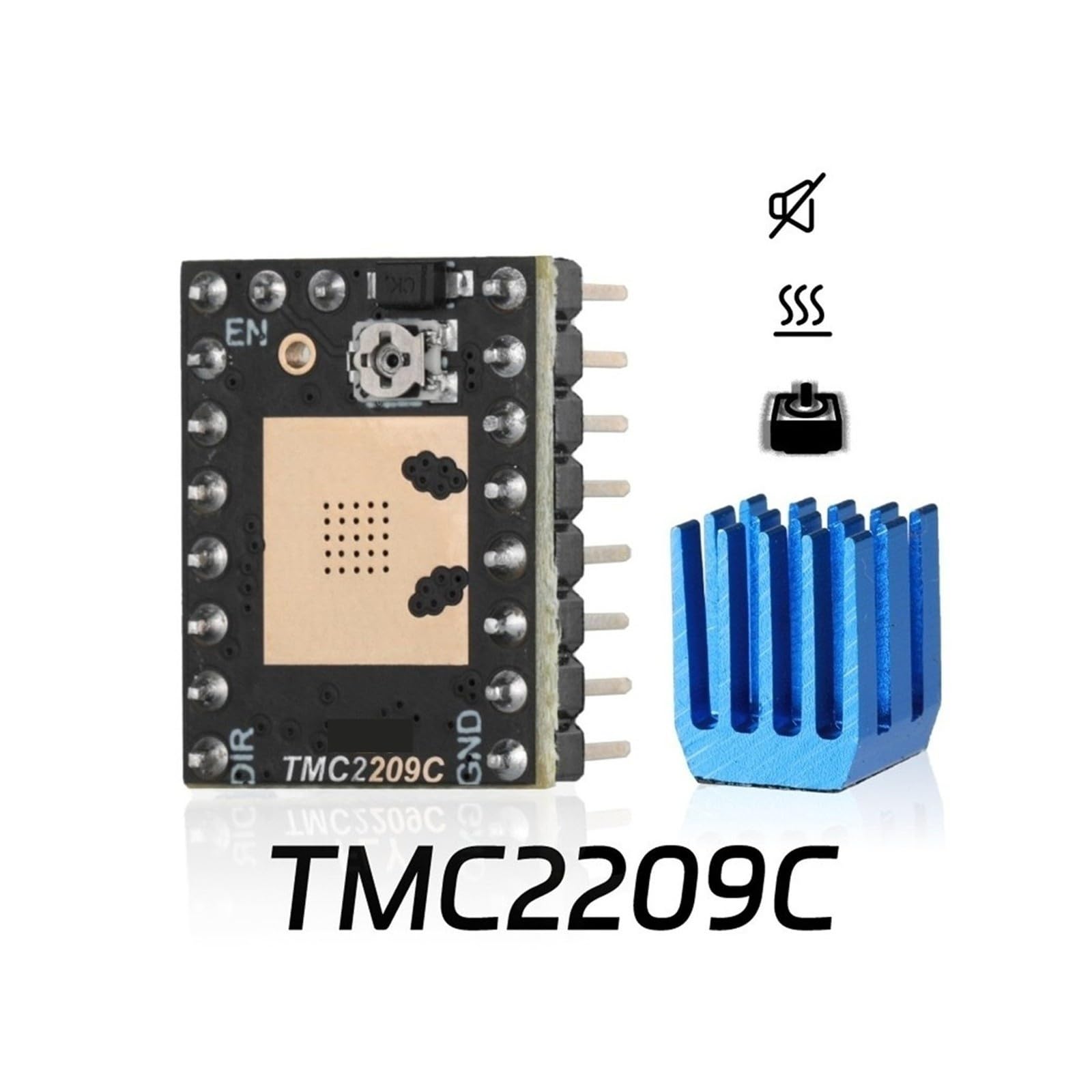 Aixinong1 TMC2209 Sterownik silnika krokowego 256 Podział UART 2.8A dla płytki drukarki 3D(7pcs)
