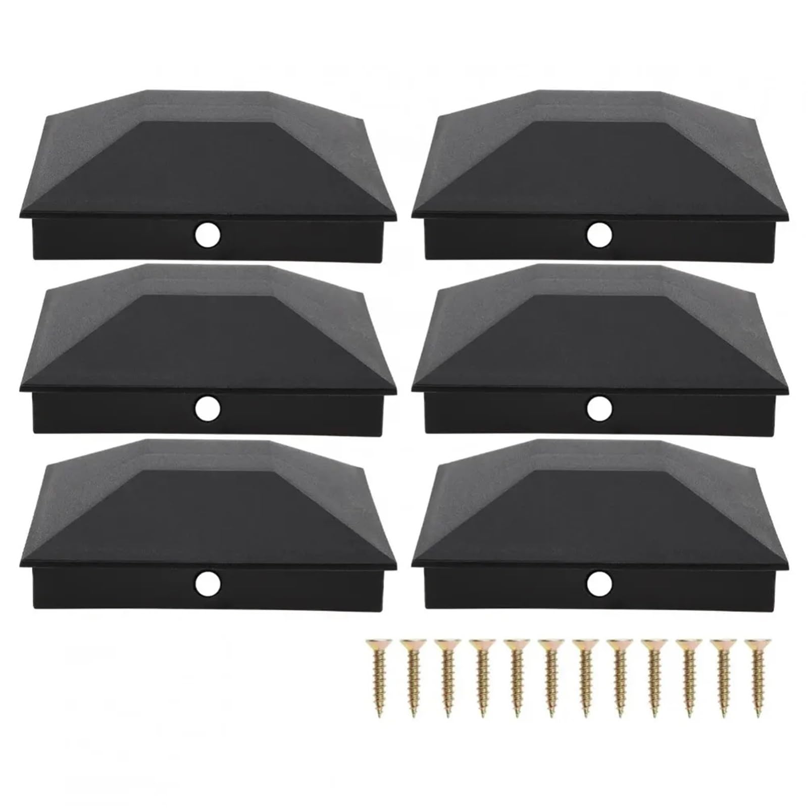 Mwahju One Color 6 Pcs Waterproof Pyramid Post Caps For Fences