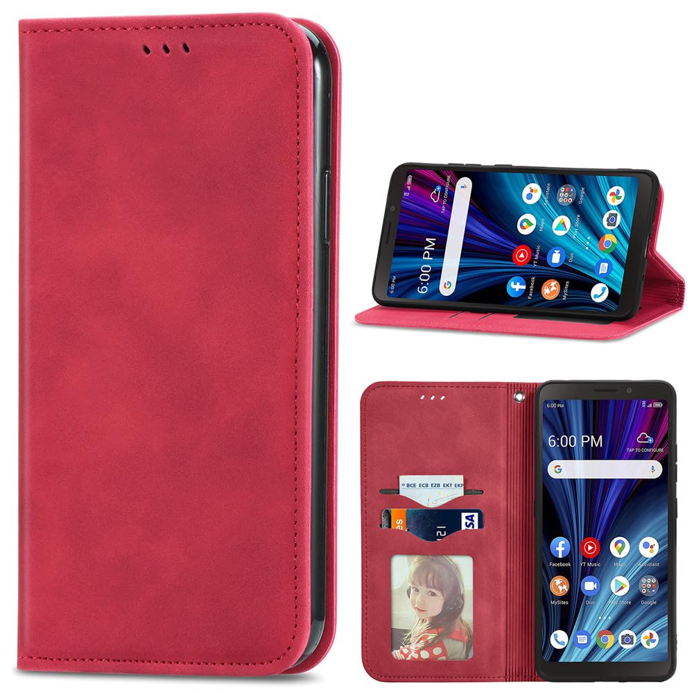Leder-Hülle Mit Magnetverschluss Für Motorola Moto G54 5G – Schützt, Hat Kartenfach Und Ständerfunktion
