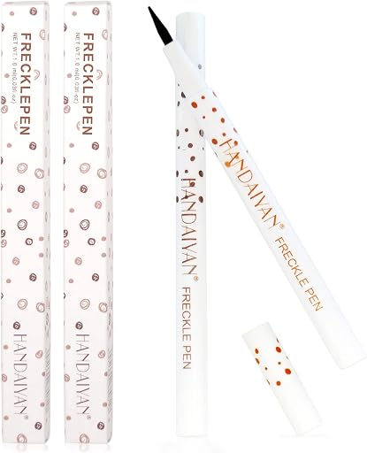 Freckle Pen 4 Colors Available, Natural Lifelike Freckle Makeup Pen, Waterproof Long Lasting Quick Dry - Light Brown, Natural Coffee, Chestnut, Dark Brown