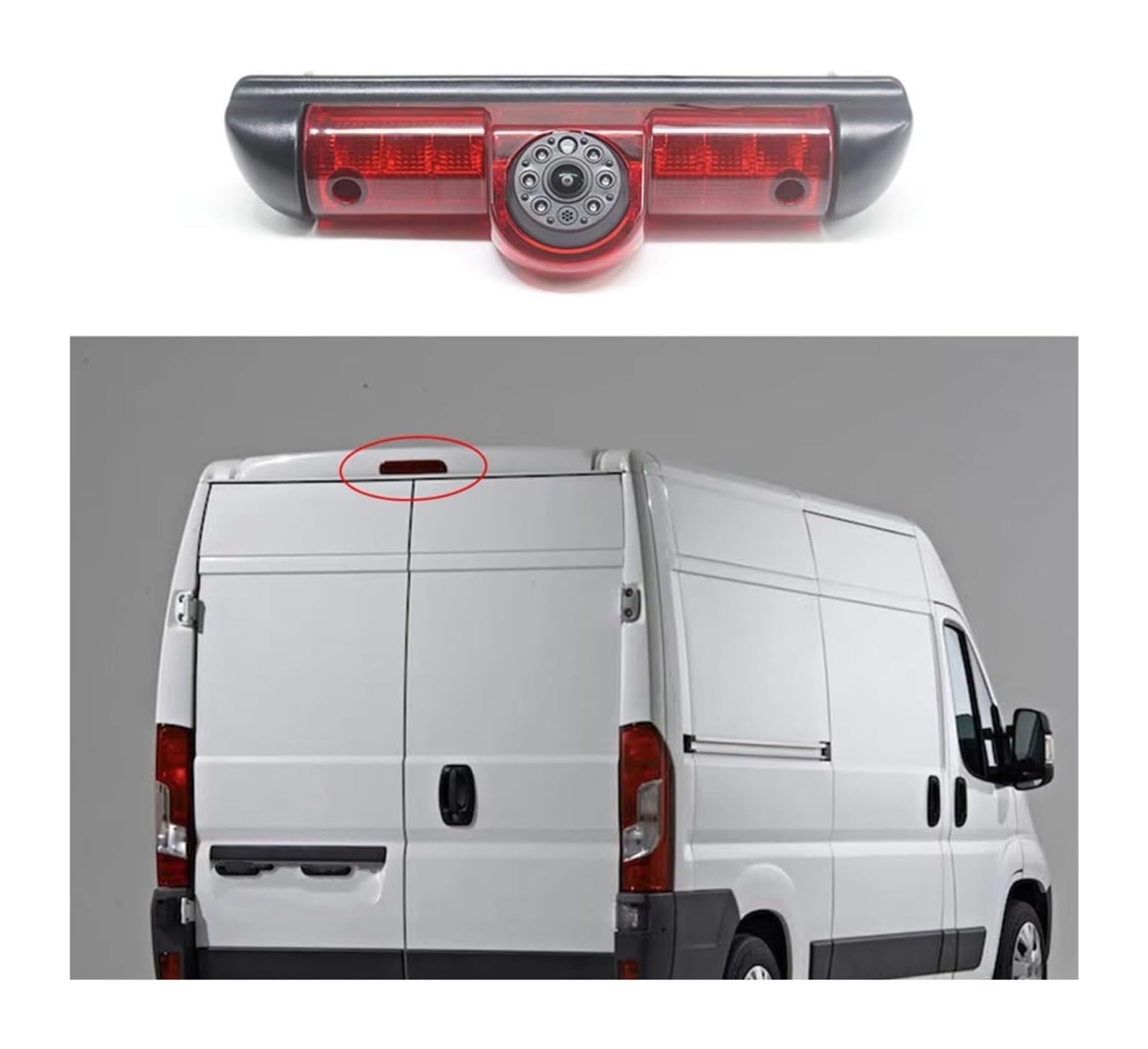 para FIAT para Ducato 2006 2007 2008 2009 2010-2015 Cámara De Marcha Atrás Luz Freno Pantalla Escritorio 4,3 Pulgadas Cámara de Respaldo