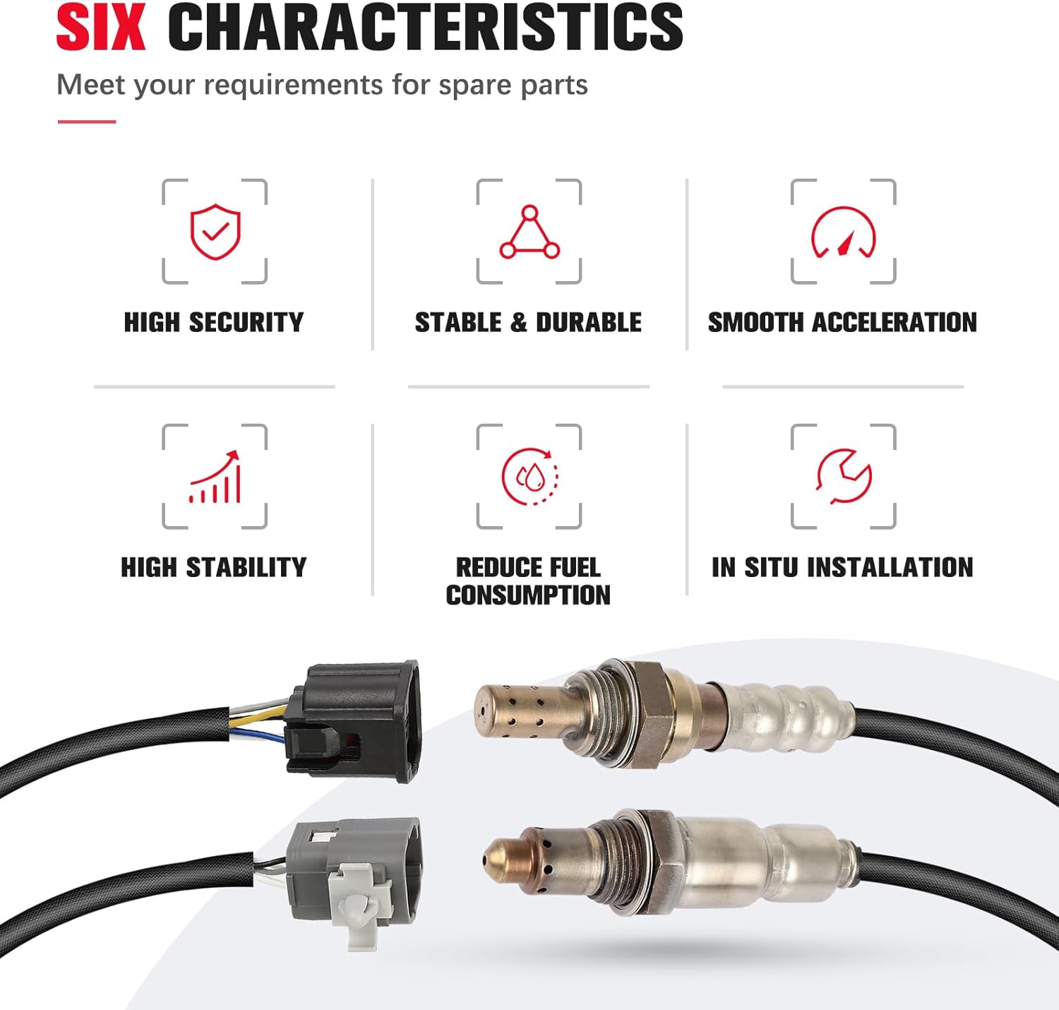 O2 Oxygen Sensor for Mazda 6 2009-2013 2.5L Upstream Downstream 2-PC Set, Compatible with L509188G1A L509188G1B, Replace Oxygen Sensors for Mazda CX9 2012