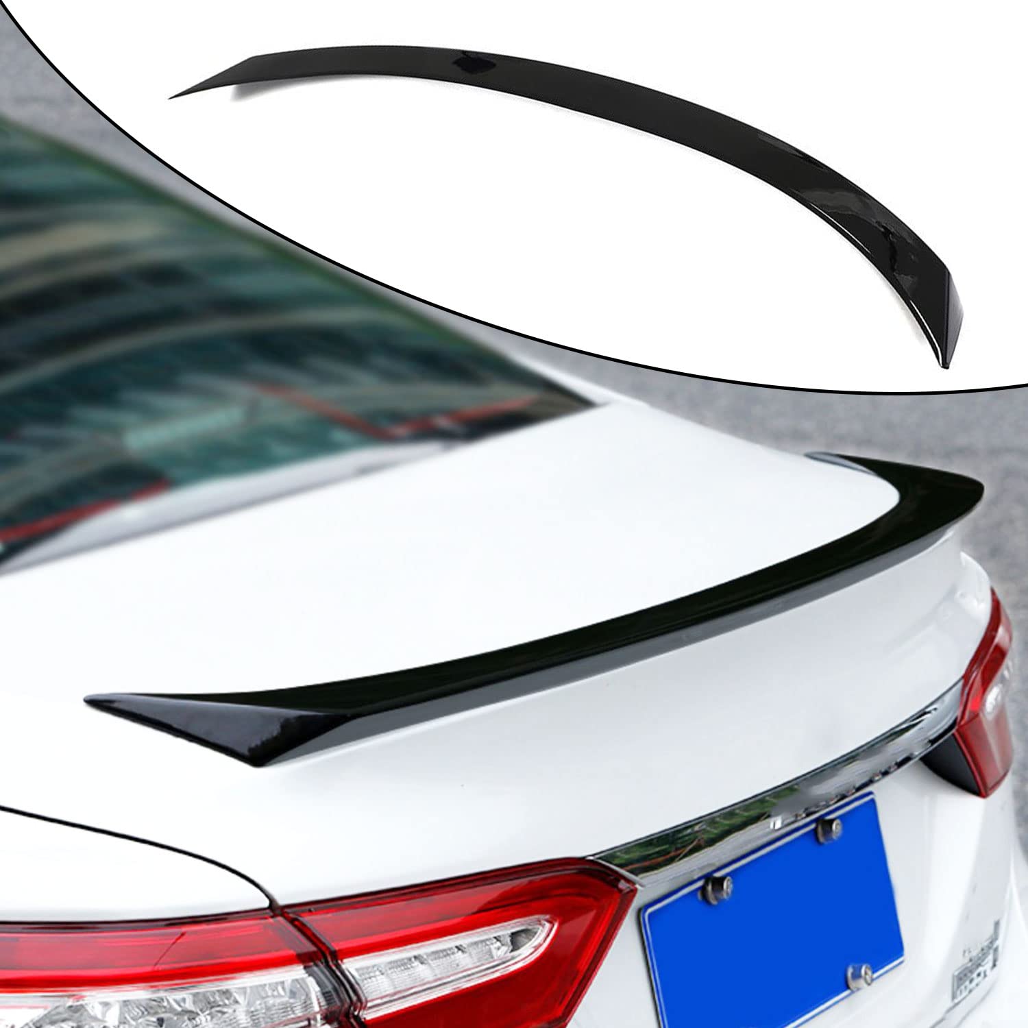 TGFOFTrunk Spoiler for Toyota Camry 2018-2023 Golssy Black Rear Car Rear Trunk High-Kick Tail Spoiler Wing Lip Car Accessories (ABS)