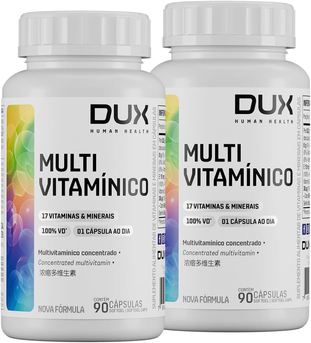 Kit 2x Multivitamínico Esportivo Dux Nutrition 90 + 90 Capsulas