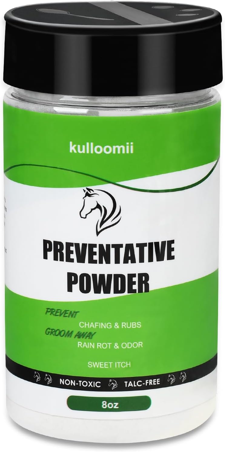 Daily Preventative Powder for Horses - Coat & Skin Care for Horses, Soothes Sweet Itch and Eliminate Odors- 8oz Horse Dry Shampoo