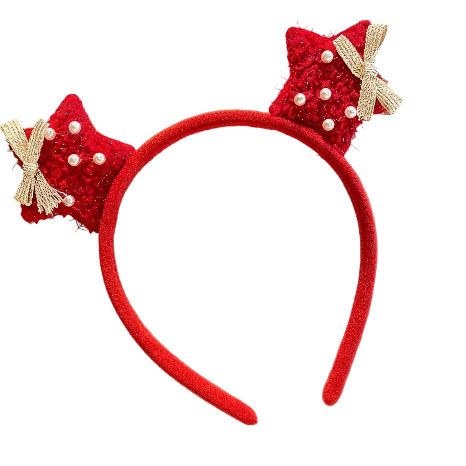YUXITA Christmas Headwear Snowflake Bowknot Hairband For Women Party Festival Accessory Soft Comfortable Design