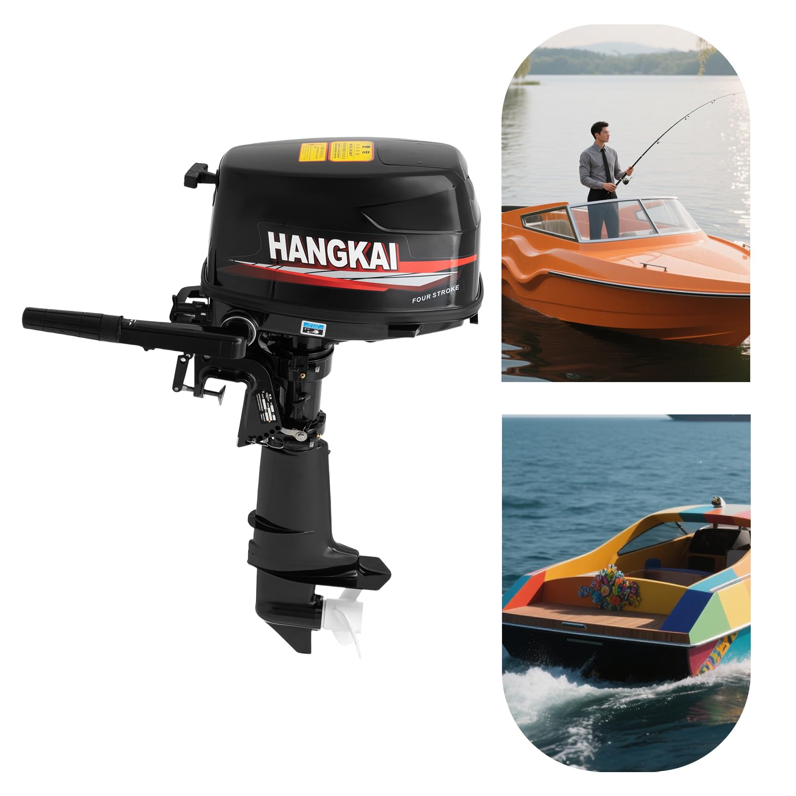 Motor fuera de borda 4 tiempos 6.5CV 123cc Eje Corto Barco Neumático