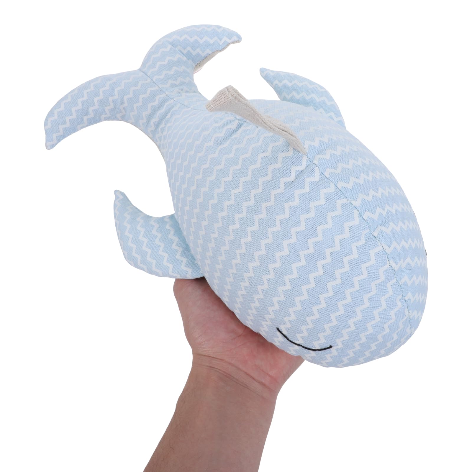 Veemoon Tope de Puerta de Ballena Azul Claro de Tela, Bloqueador de Viento Anticolisión Decorativo, Tope de Puerta de Animales de Dibujos Animados para Hogar y Oficina
