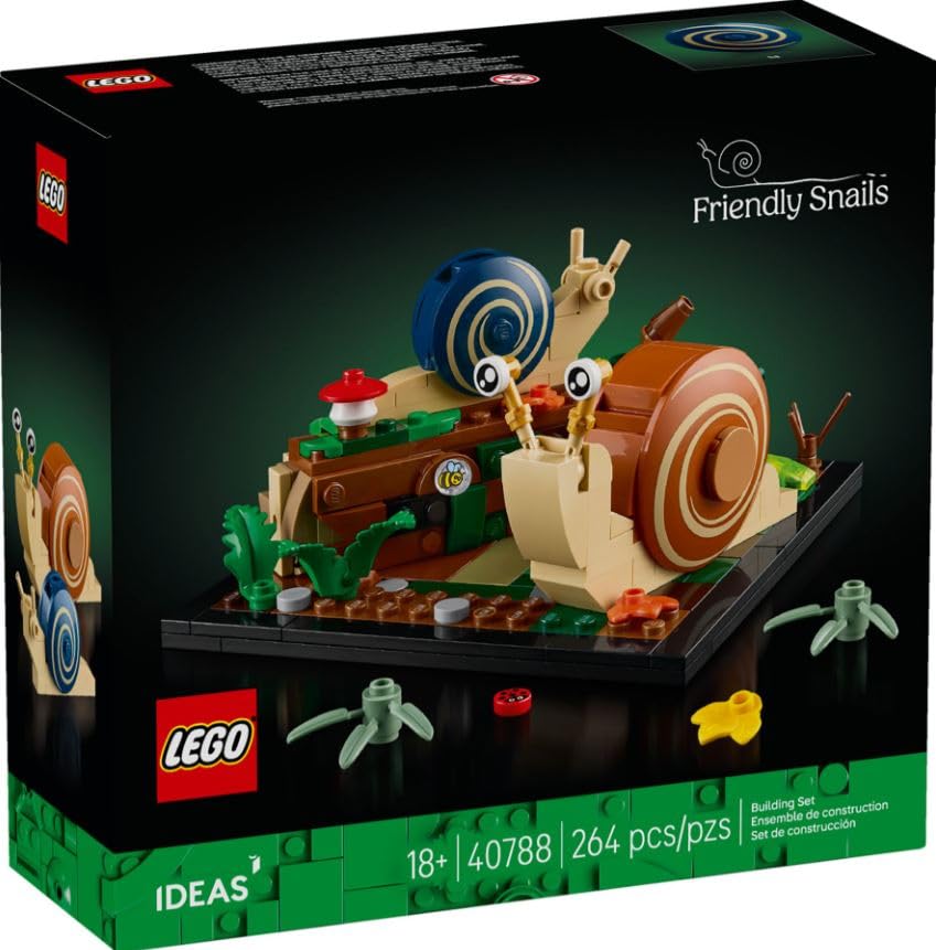 LEGO Ideas Friendly Snails Building Set 40788, 264 Pieces