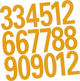 KONTONTY 4 Sheets Mailbox Digital Stickers Letter Decals Outdoor Stickers Mail Boxes Outdoor Outside Mailboxes Numbers House Numbers for Outside Mailbox Numbers Outside Stick on Letters PVC