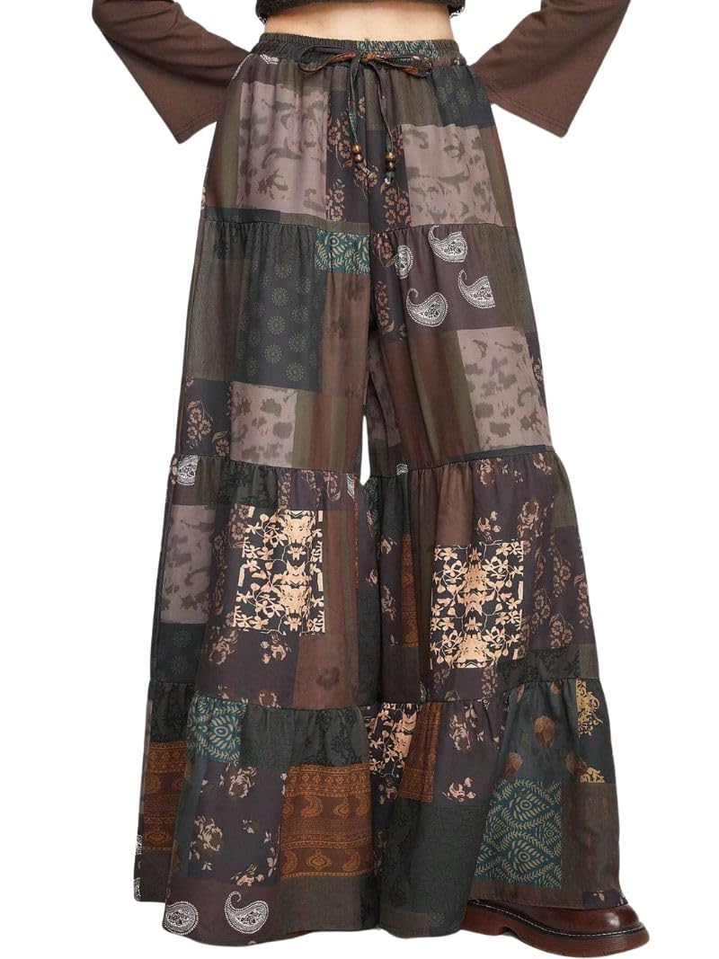 greciilooks Women's Boho Harem Pants – Printed Rayon Loose Fit Baggy Trousers with Elastic Waistband | Casual Yoga & Lounge Wear-picture-14