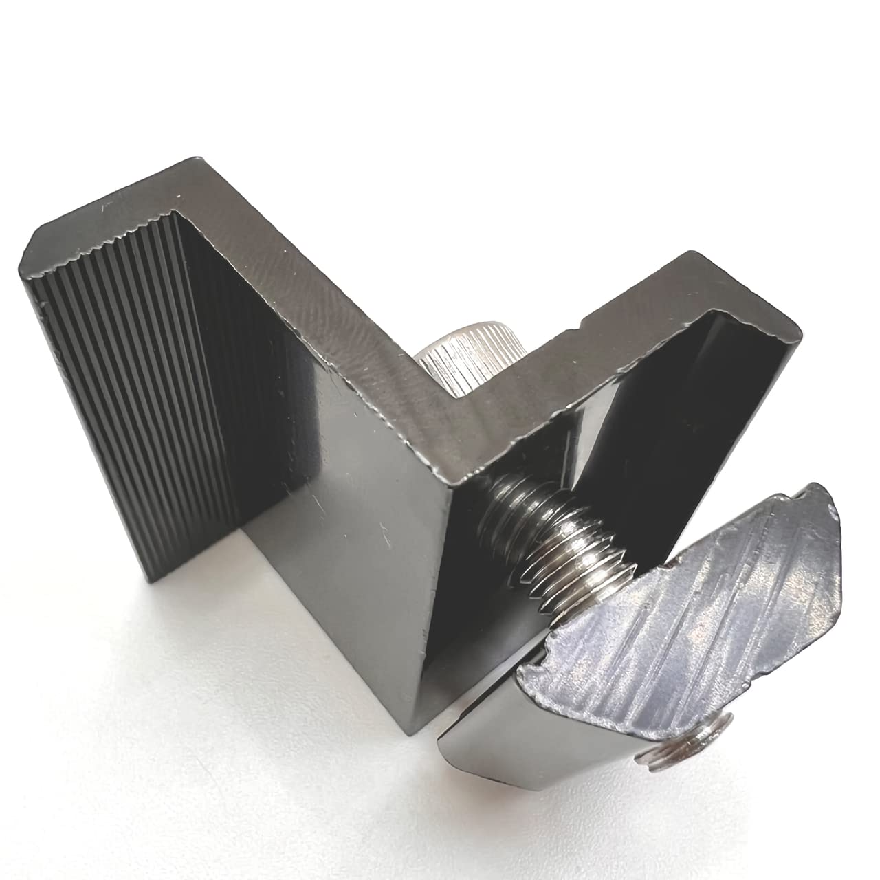 Supports Panneaux Solaires HOUSON - Lot De 4 Pinces D'extrémité Réglables Pour Profilés 40mm