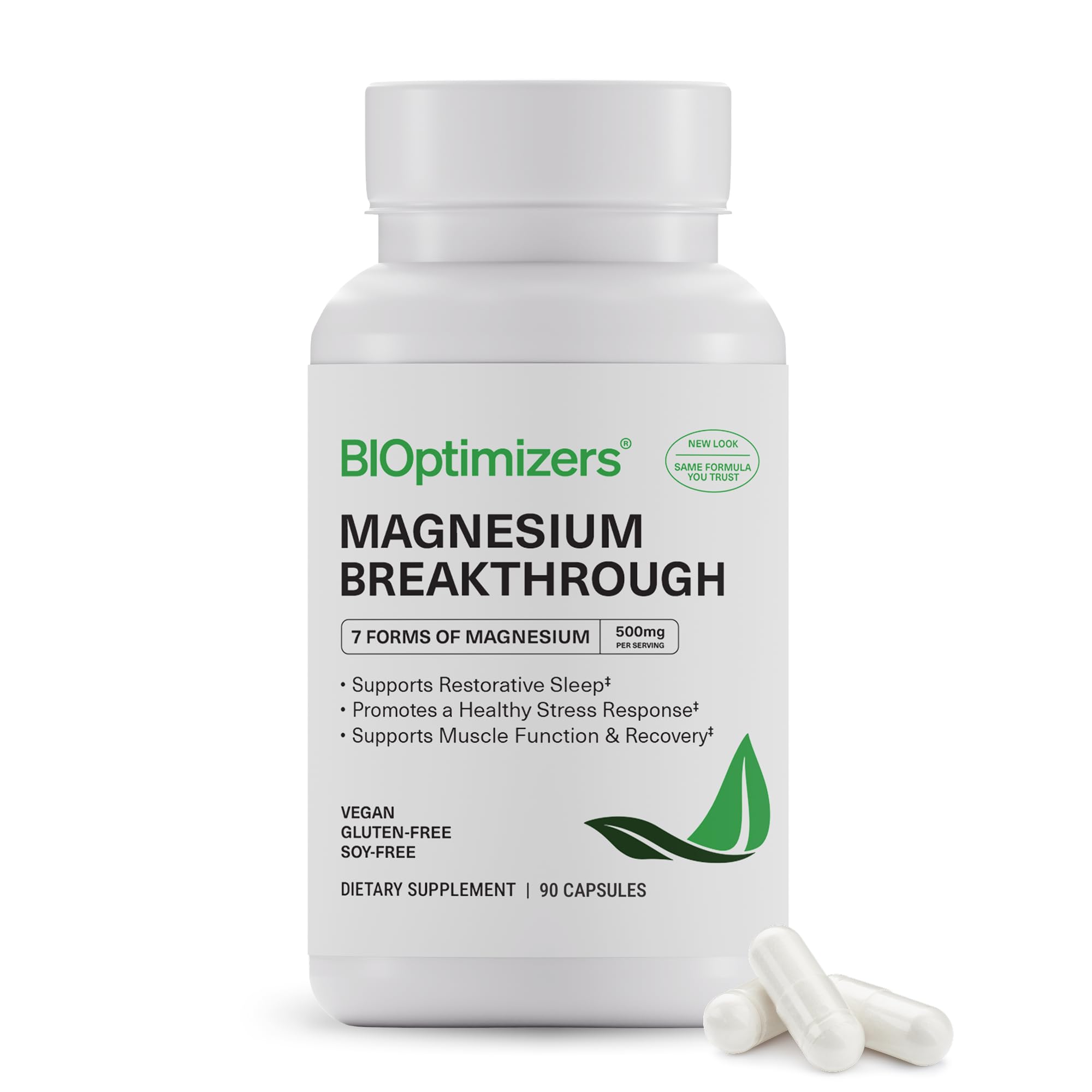 BIOptimizers Suplemento de Magnésio com 7 formas, 500 mg, 90 cápsulas