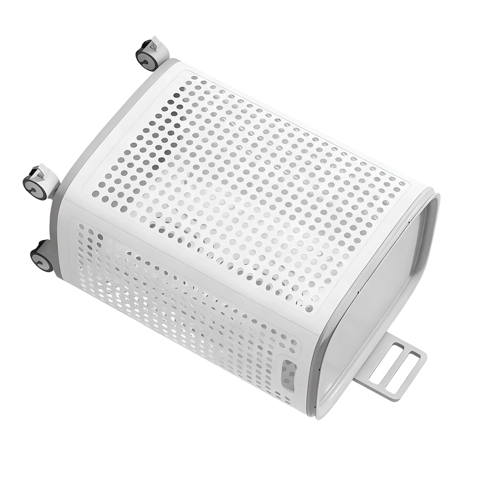 Ventilated Laundry Bin Oversized for Home Organization Constructed From Sturdy PP Materials Portable and Portable White Hamper with Lid