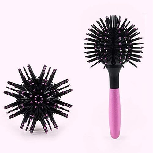 Miniatura 6 de Cepillo de pelo esférico peine esférico 3D peine bomba rizo cepillo de pelo peinado salón redondo herramienta de rizado para hombres mujeres