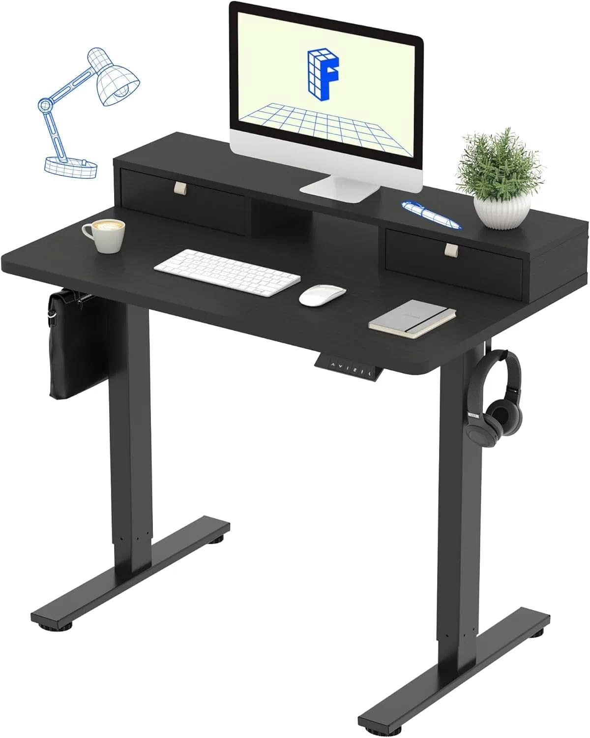 【受け取り希望】FLEXISPOT EF1  (マホガニー, 120*60) Amazon | FLEXISPOT スタンディングデスクEF1 (幅120×奥行60,メモリー
