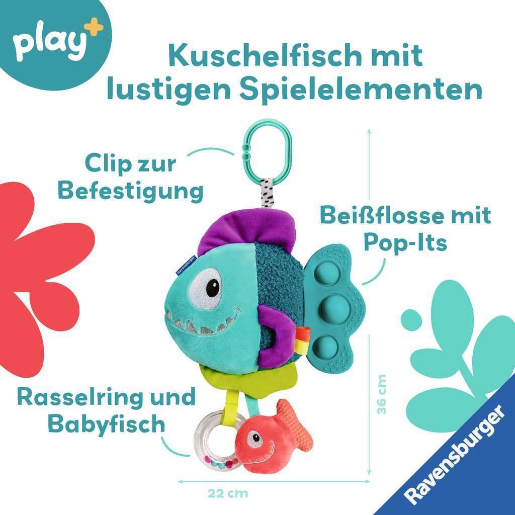 Play+ Pop-it Piranha (blue) - ab 0 Monate