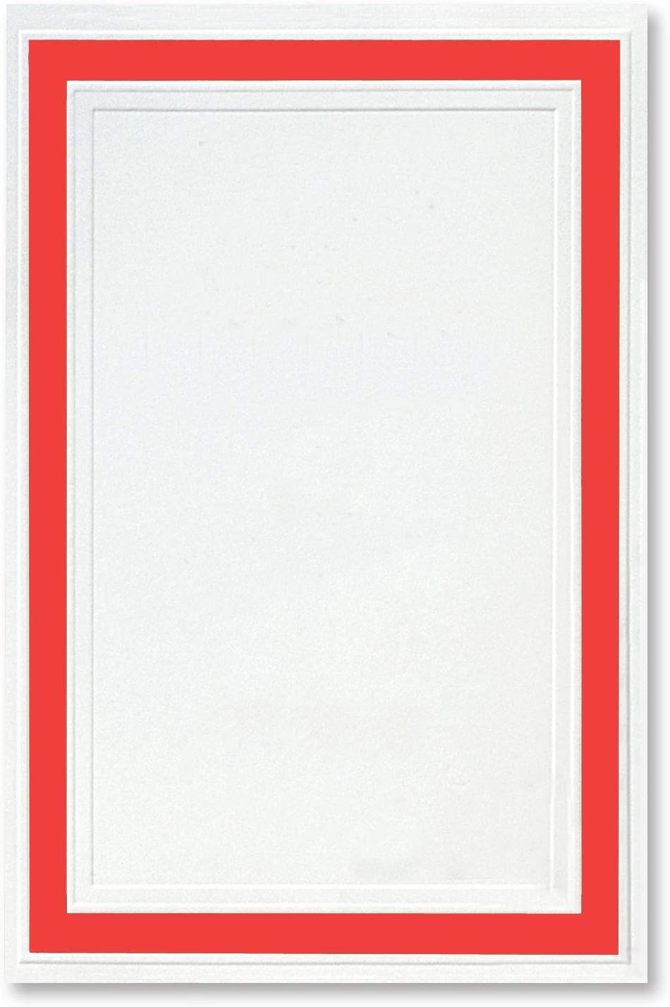 PaperDirect Pristine Embossed White Flat Invitations with Black Foil Border, 28 Count