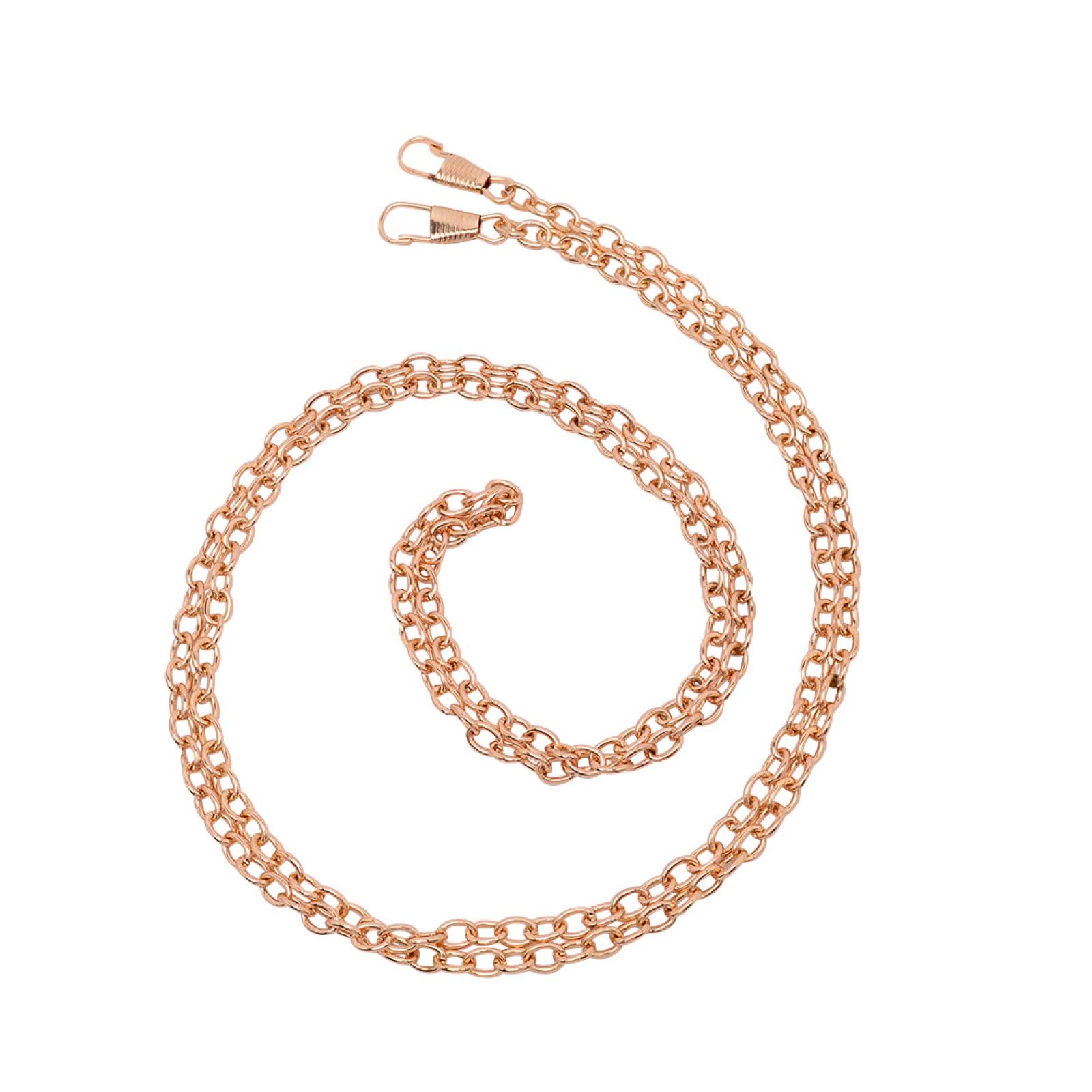 Beadthoven 10Pcs Bag Strap Chains 120cm Iron Flat Cable Chain Replacement Handbag Chains Straps with Metal Buckles for Crossbody Shoulder Bag Wallet Clutch, Light Gold