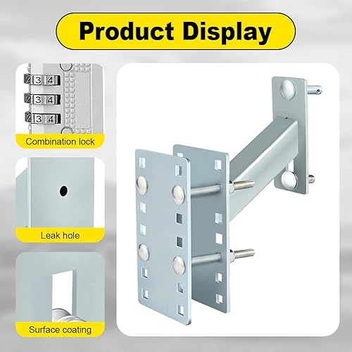 Miniatura 7 de Portaneumáticos de repuesto con cerradura, resistente y capacidad de 100 libras, soporte universal para neumáticos de repuesto para 4, 5, 6 ruedas