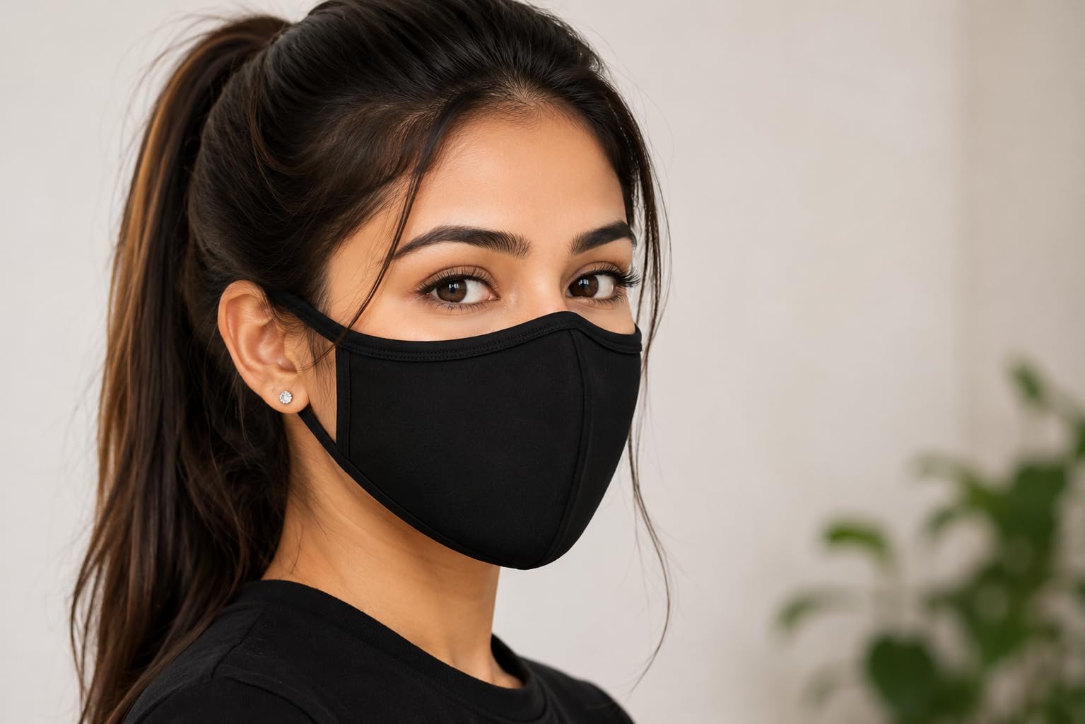 Premium Black Cotton Face Mask for Men & Women 6 PCS Pack-picture-14