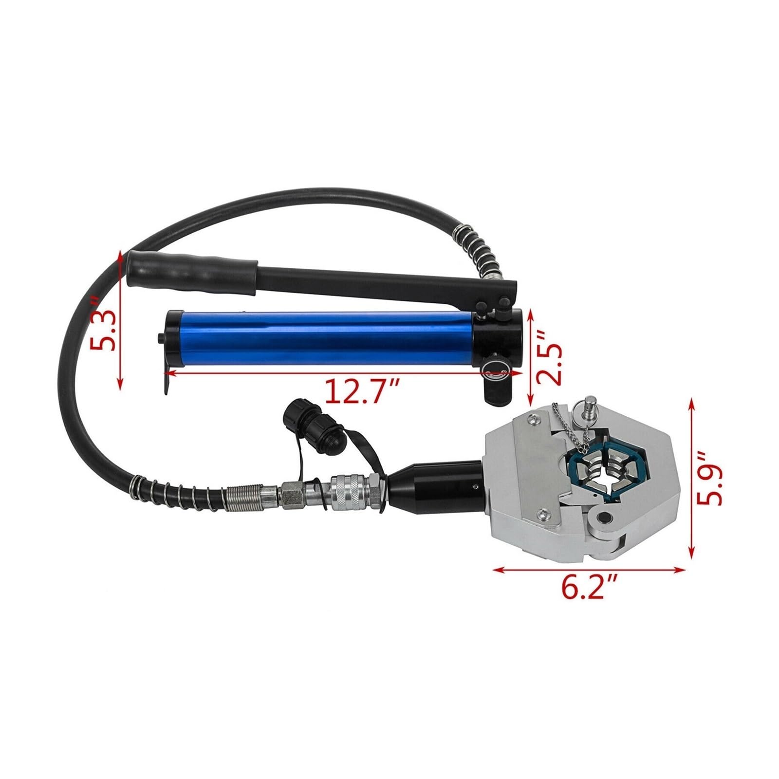 Crimpatrice for tubi idraulici 71500 separabile con pompa in alluminio, set di utensili for crimpatura portatili for la riparazione impianti condizionamento 'aria Per uso fai da te