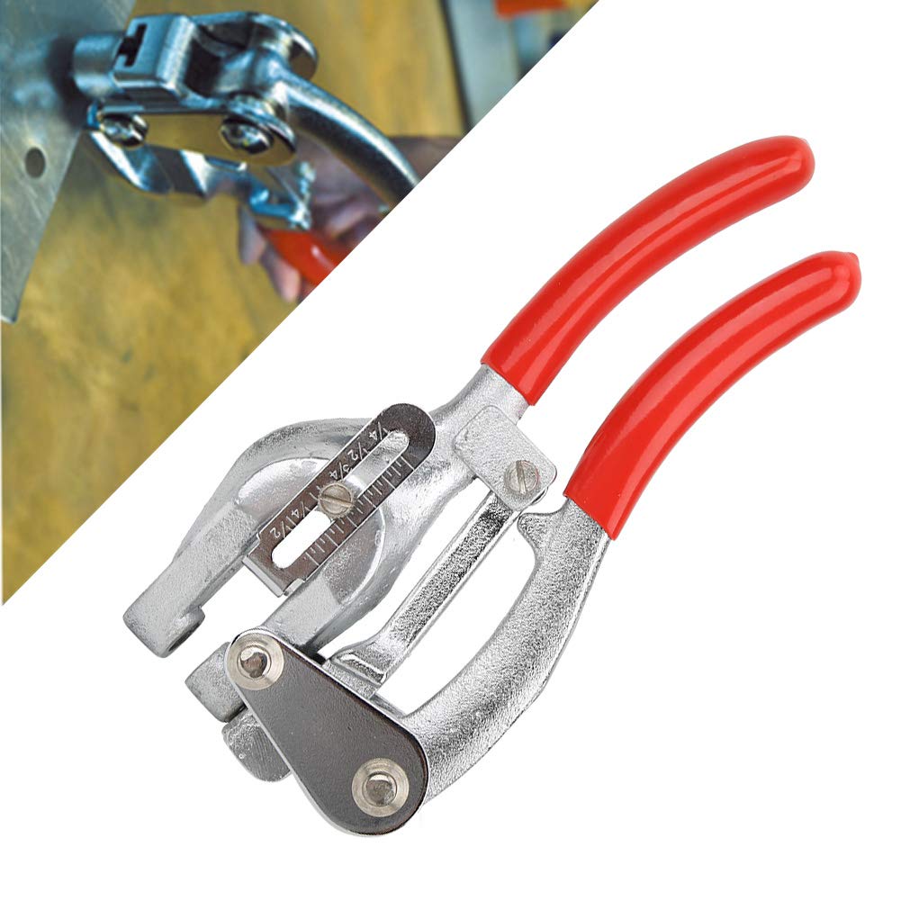 Punzone Manuale per Lamiera,Ozgkee Lamiera di Metallo Sottile Kit di Punzonatrice Manuale Acciaio Inossidabile Ferro Plastica Pinza Perforatrice Punzonatrice Elettrica
