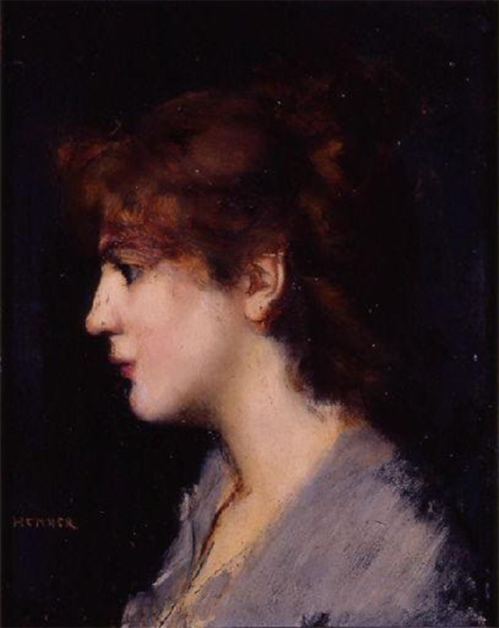 POSTERIIk Famous Print Pop Art Wall Art Graffiti Study of a Female Head Jean-Jacques Henner Art Prints for Home Decor 60x90cm