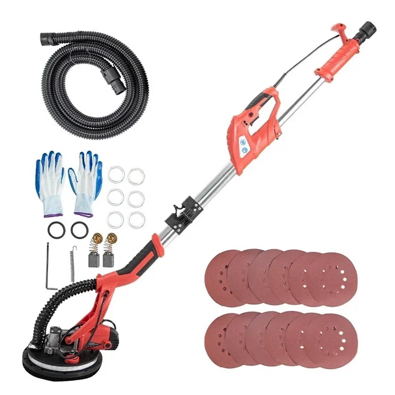 Wafohsr One Color Electric Drywall Polishing Sander 750W Machine Extendable With Led Strip Light Foldable Powerful Motor
