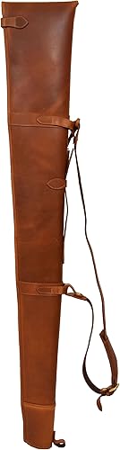 Miniatura 4 de Funda de piel auténtica para rifle de escopeta con asa Carlisle Tan