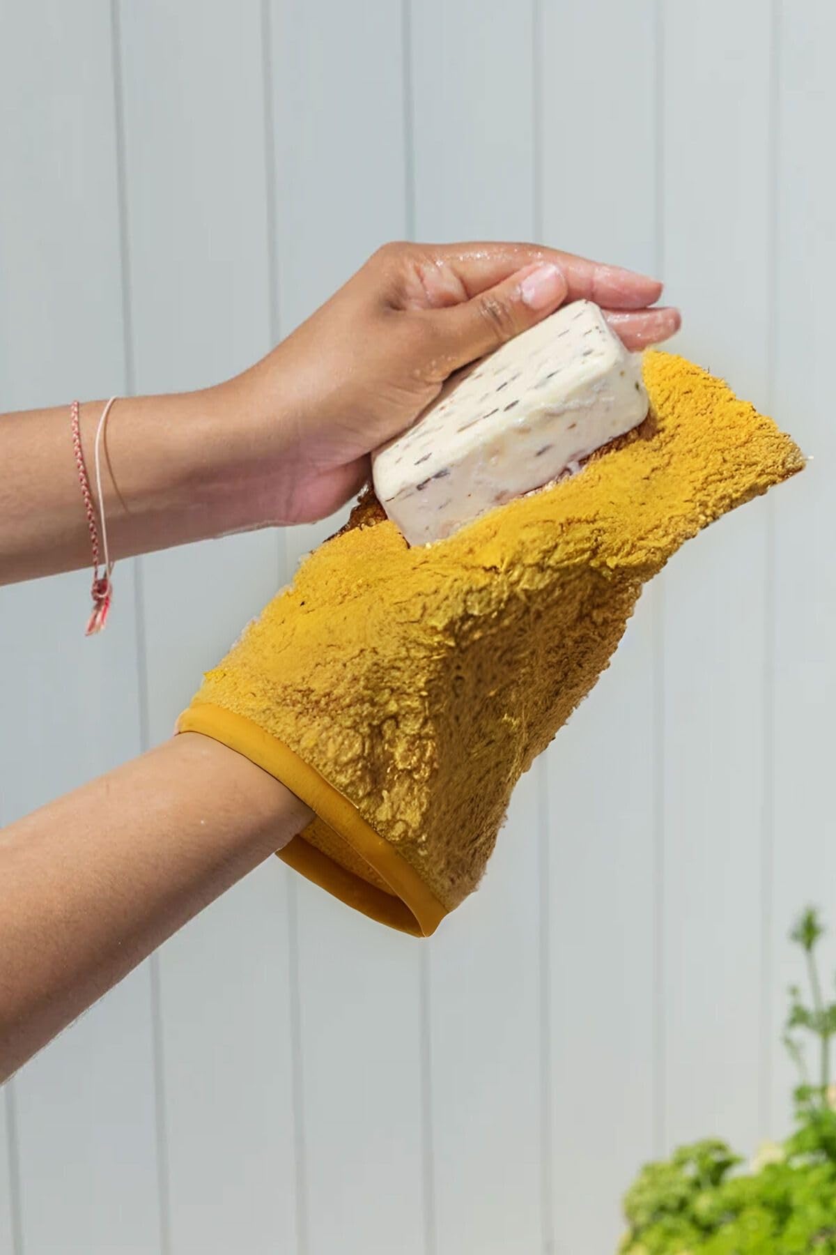 Bambu Kese Banyo Lifi Peeling Vücut Scrub Derin Temizlik Spa Masaj Doğal Bakım Yüz Kese Sarı (Hardal)