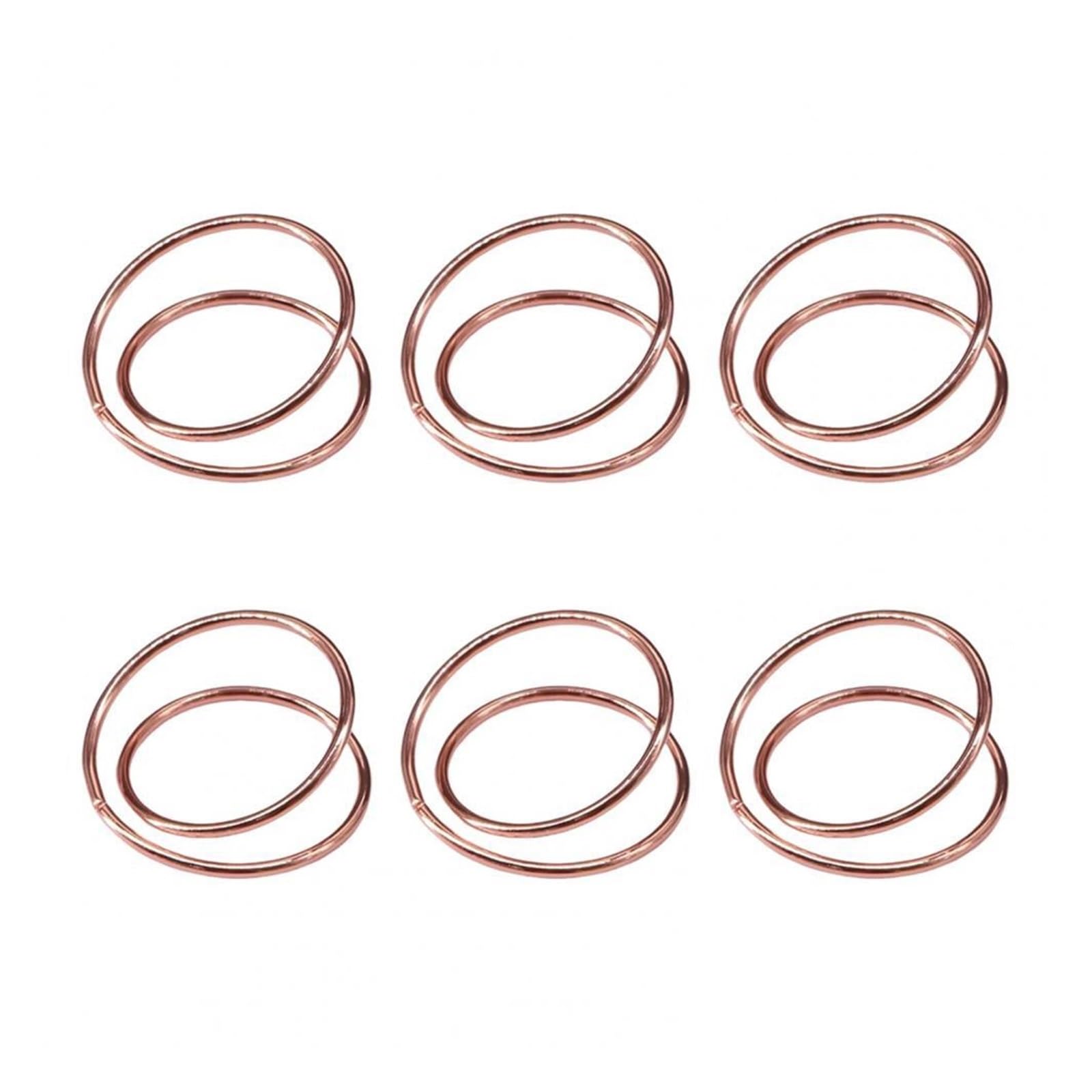 24PCS Metal Napkin Rings Elegant Gold for Wedding Party Table Decor