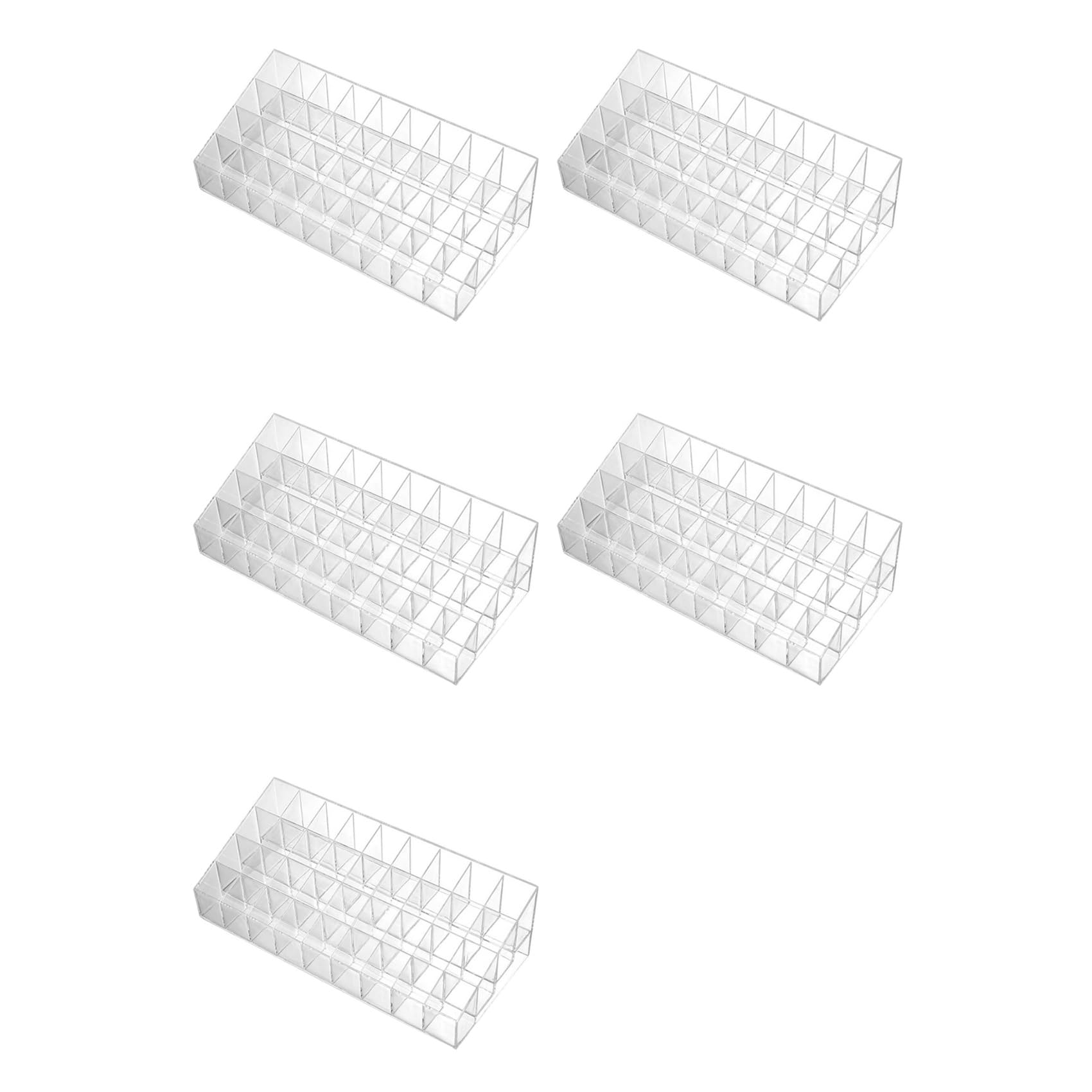 Hndhbfgrt 5X 36 Grid Transparent Acrylic Lipstick Storage Rack Cosmetic Display Rack